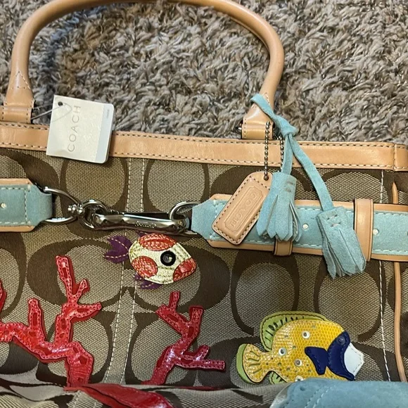 COACH Leather Y2K NWT Fish Under The Sea Satchel Purse Handbag  ONLY NWT ON POSH - Picture 10 of 15